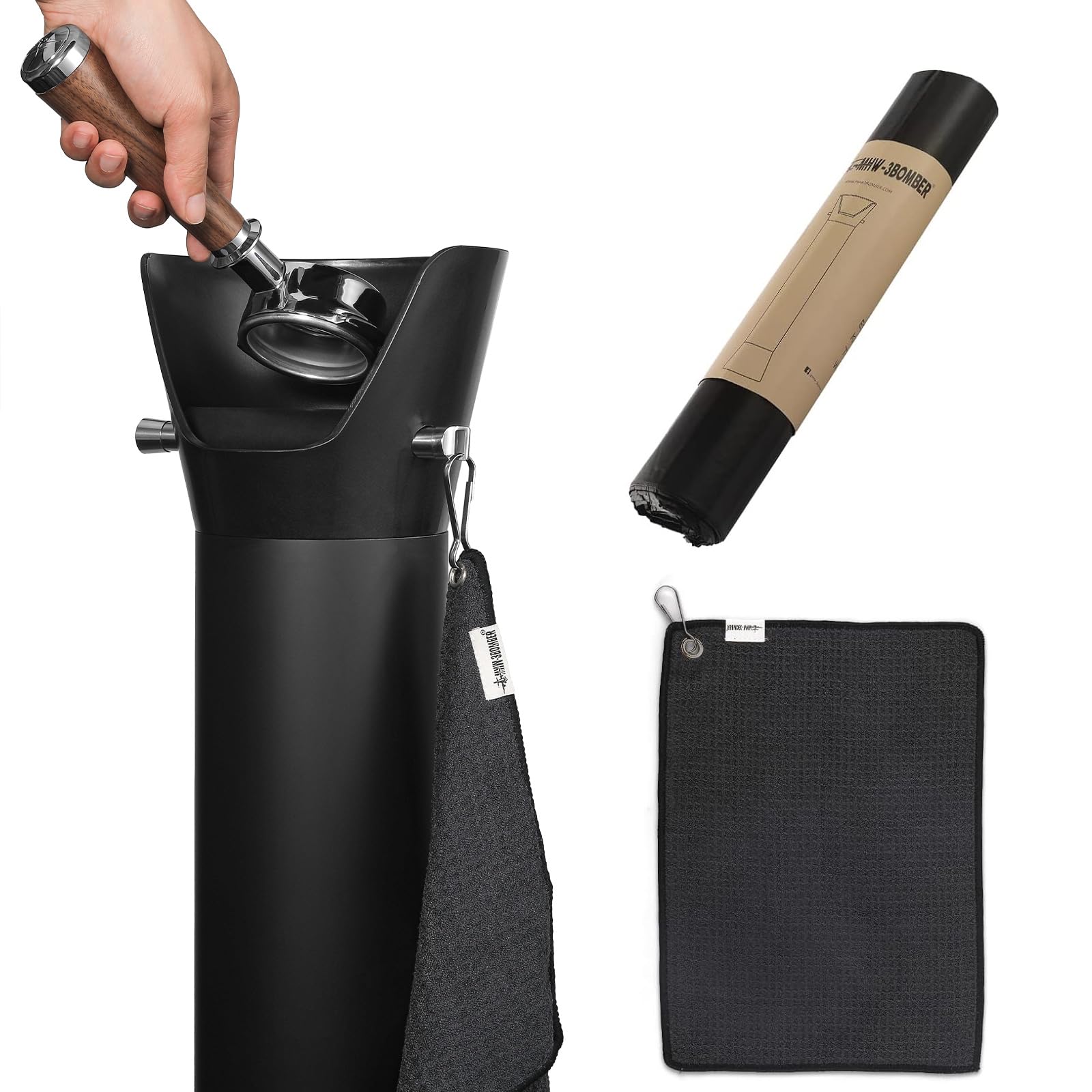 Coffee Knock Box- 6.8L- Black (MHW- 3BOMBER)