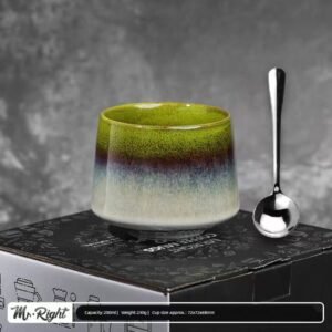 Ceramic Cup Japanese Retro- Ink Grass Green