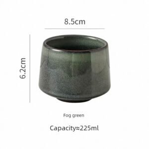 Ceramic Cup Japanese Retro- Fog Green