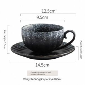 Creative Ceramic Coffee Cup and Saucer