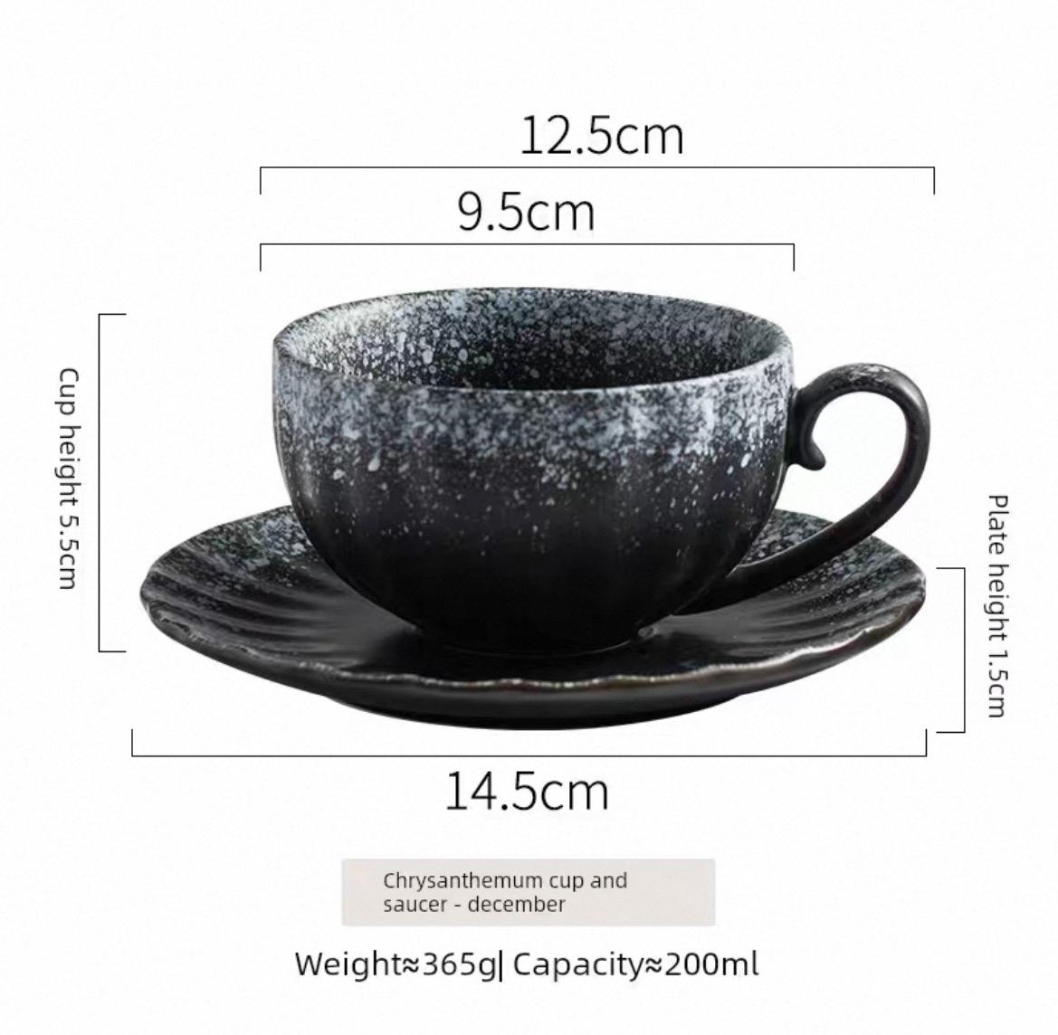 Creative Ceramic Coffee Cup and Saucer