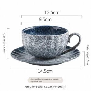 Creative Ceramic Coffee Cup and Saucer
