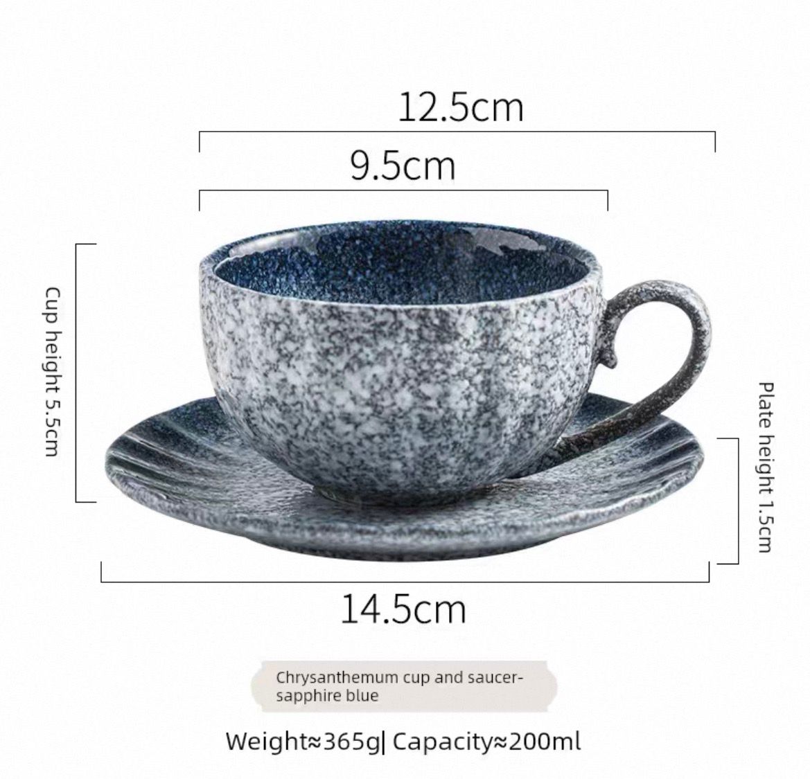 Creative Ceramic Coffee Cup and Saucer