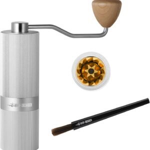 Racing M1 Manual Coffee Grinder Silver Titanium Plating (MHW-3BOMBER)