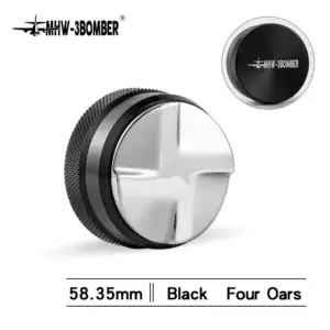 CD Texture Tamper & Distributor l 58.35mm Black Four Oars (MHW-3BOMBER)