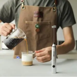 Electric Milk Frother I Color: White I Battery: Rechargeable I 3.7V, 1200mAh (MHW-3BOMBER)